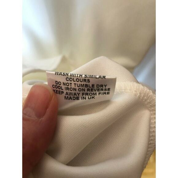 Twin Sister White Off the Shoulder Big Frill Midi Dress Women's Size 6 - Picture 8 of 8